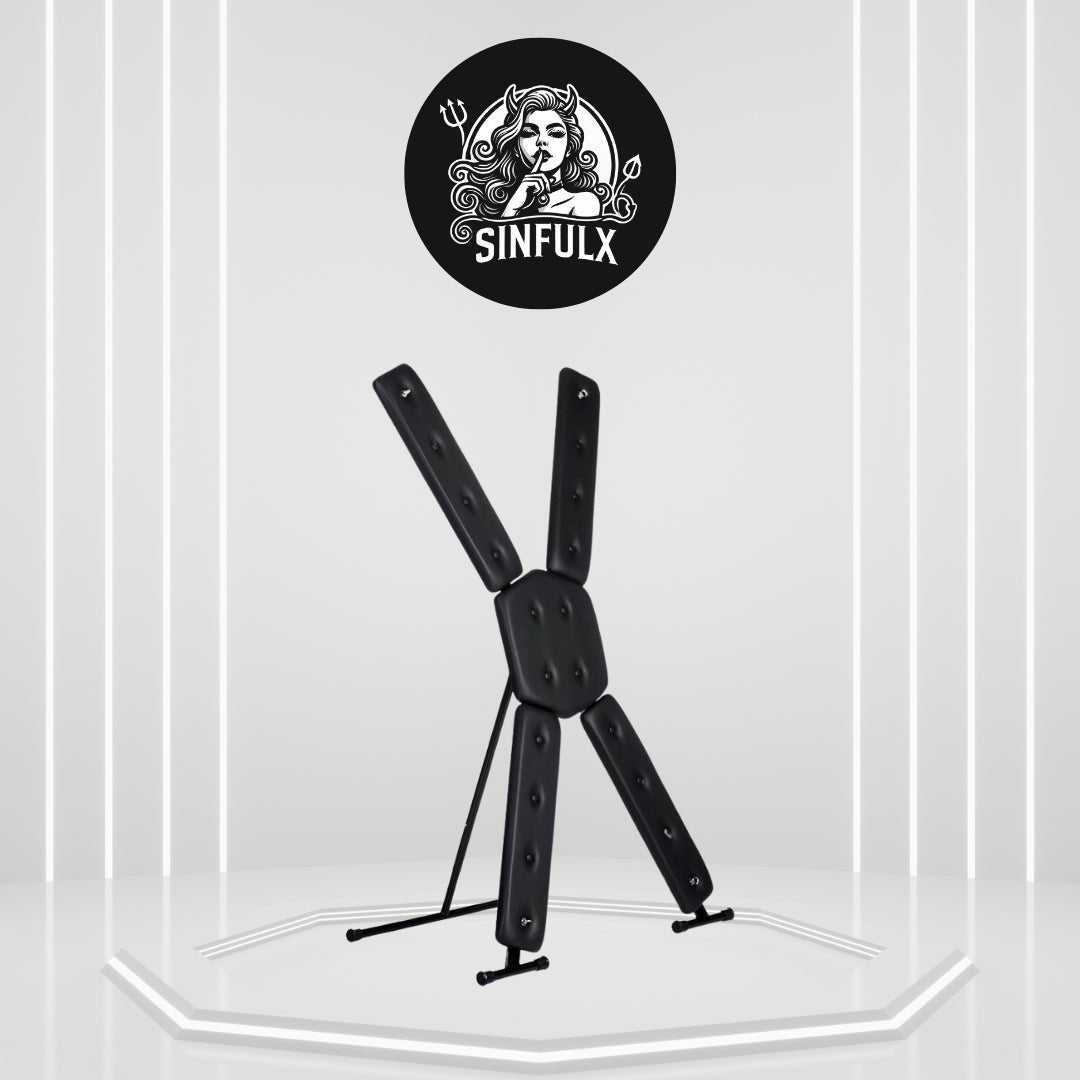 Adjustable Free-Standing BDSM Cross – Padded Restraint Frame