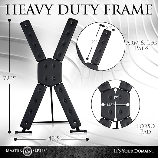 Adjustable Free-Standing BDSM Cross – Padded Restraint Frame