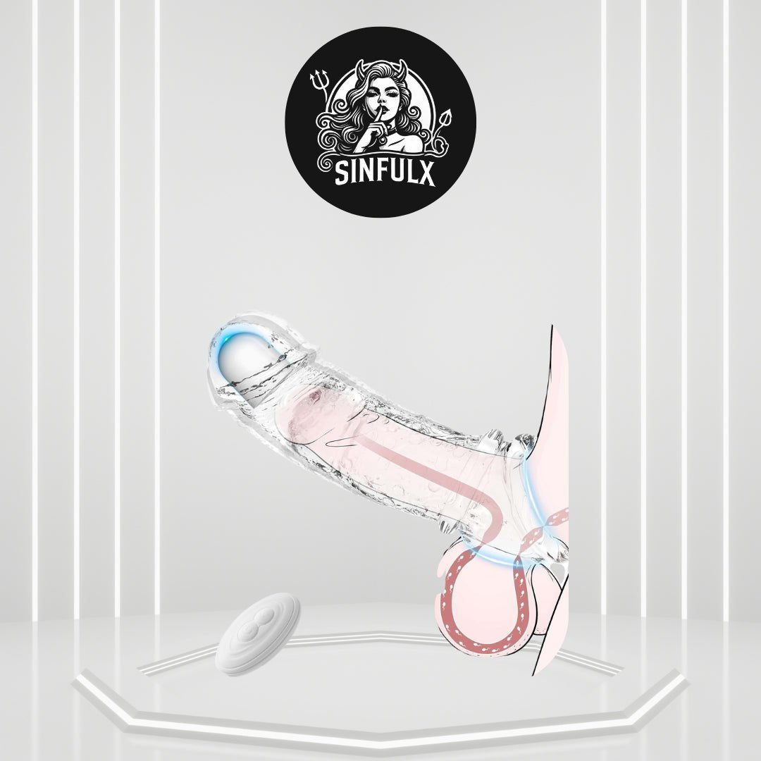 VibeX 4-in-1 transparent Vibrating Penis Sleeve