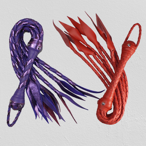 Round Cat-o-Nine Style Braided Flogger - Custom Braided Flogger