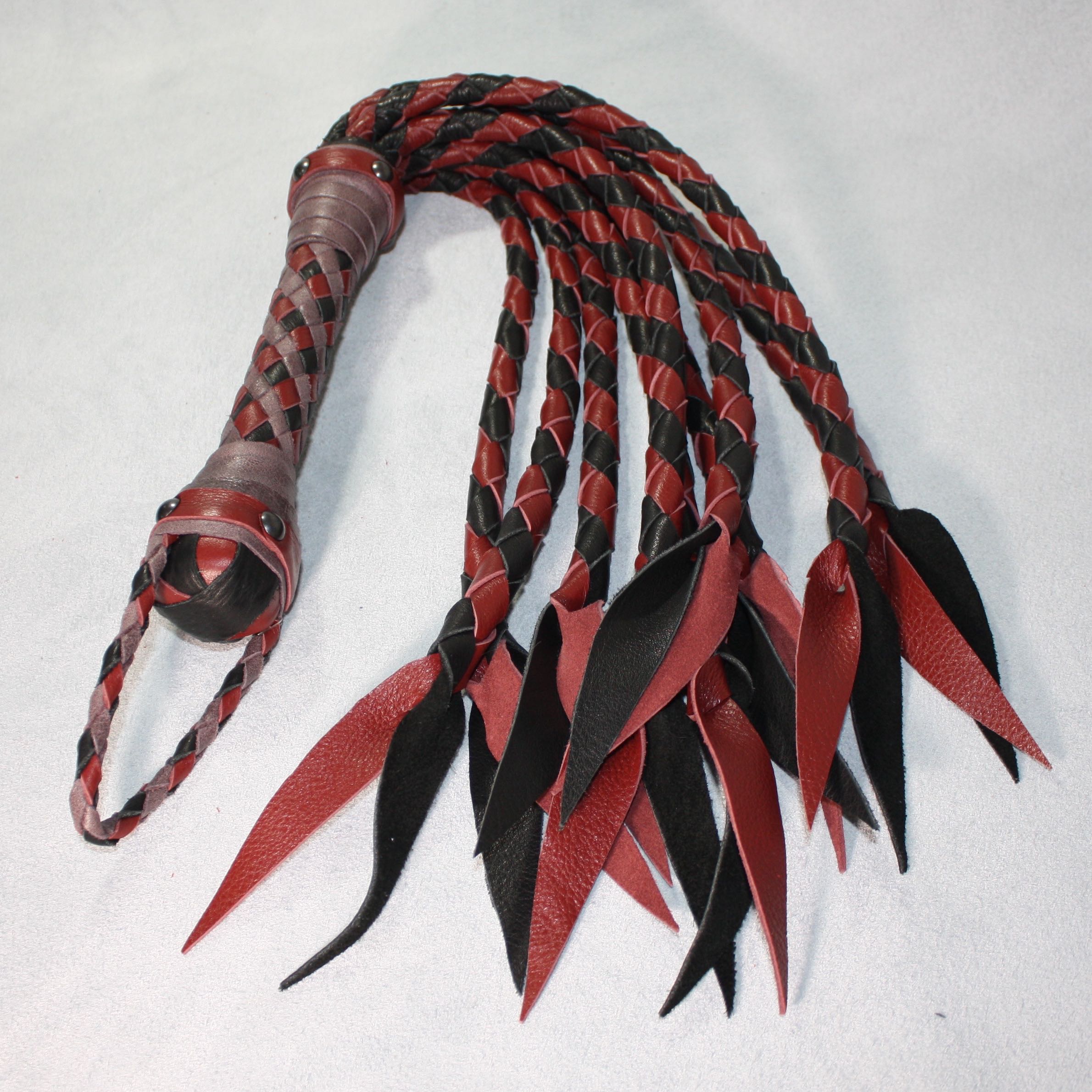 Round Cat-o-Nine Style Braided Flogger - Custom Braided Flogger