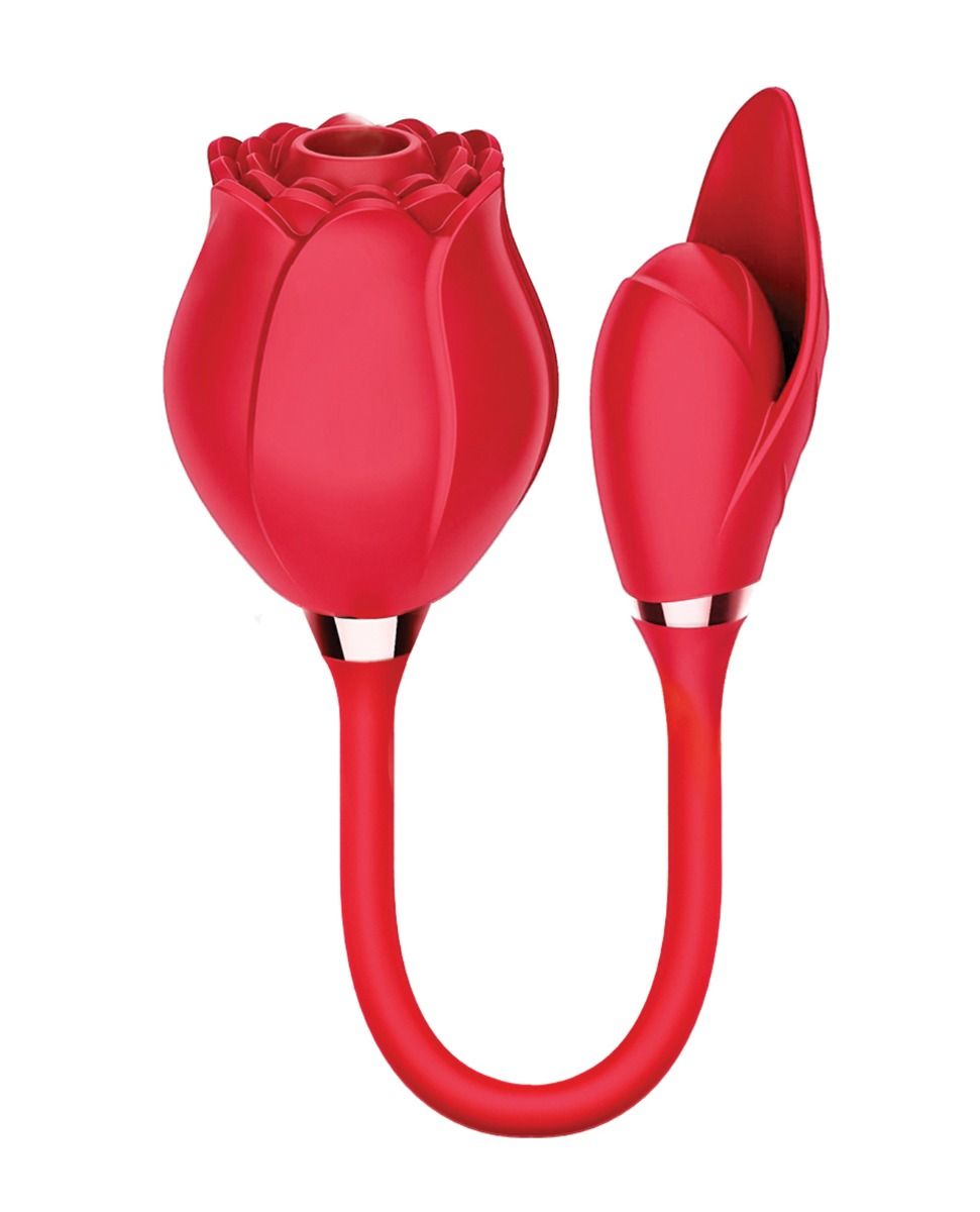 Wild Rose Suction & Bullet Vibrator - Red