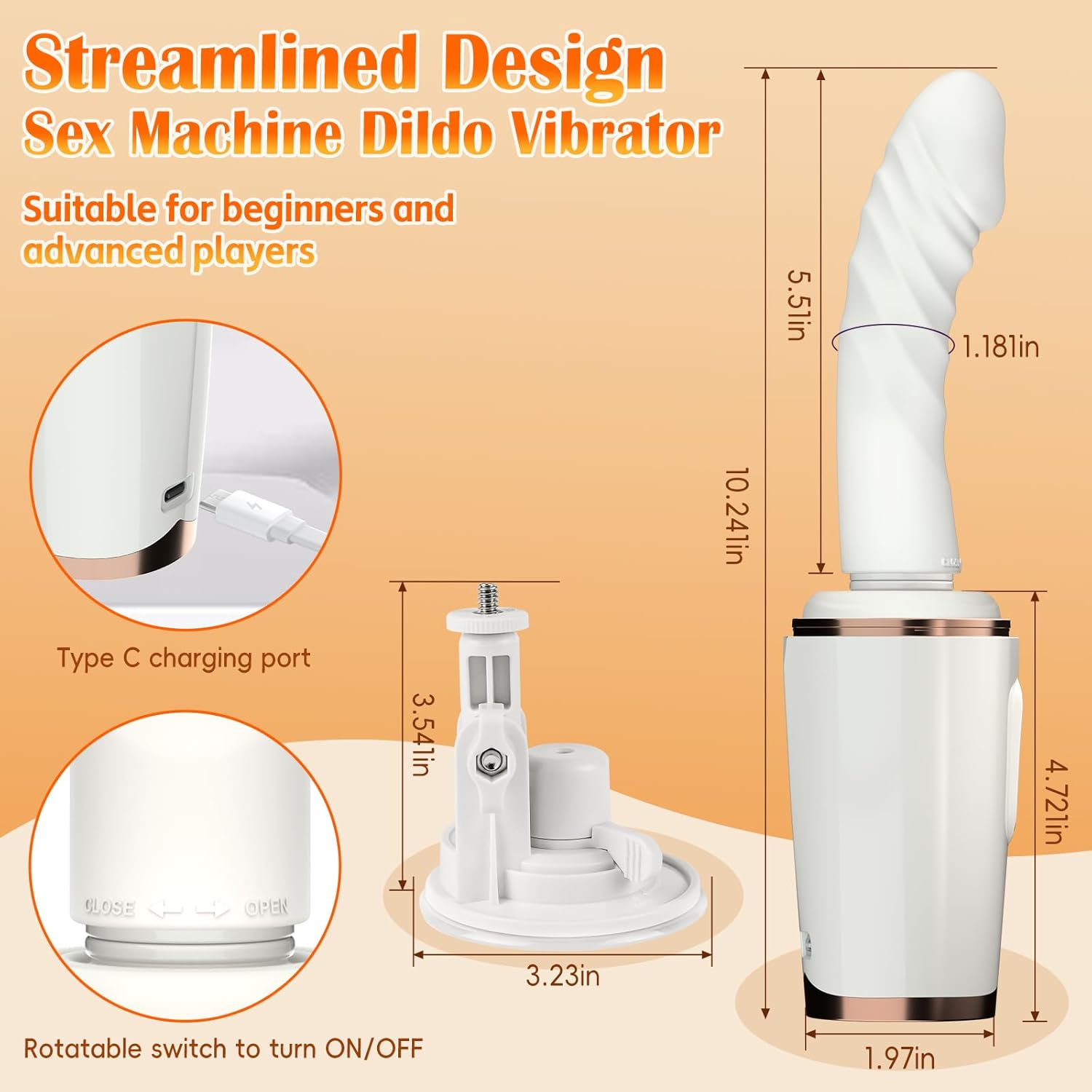 RefinedRush Thrusting Dildo Sex Machine
