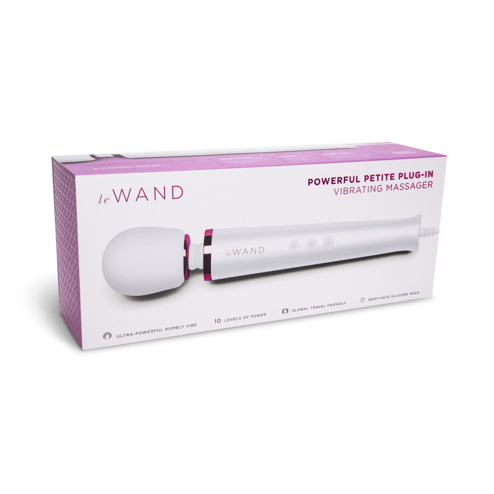 Le Wand Powerful Petite Plug-In Wand Vibrator - White