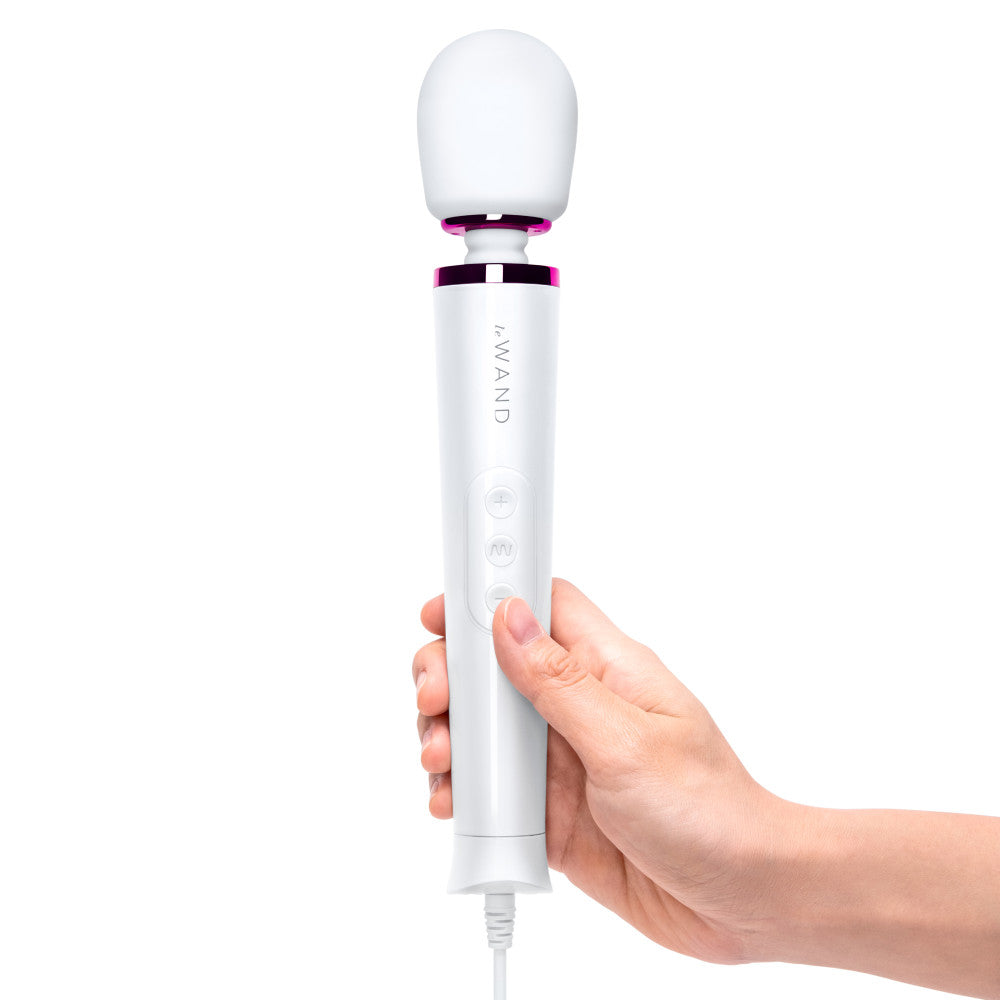 Le Wand Powerful Petite Plug-In Wand Vibrator - White