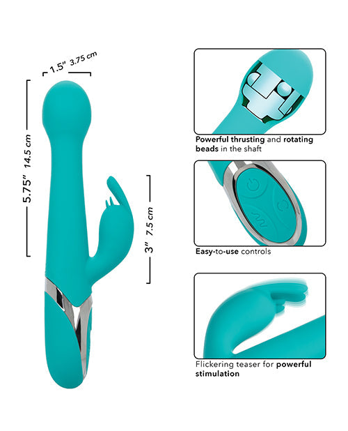Enchanted Oscillate Rabbit Vibrator - Turquoise Blue