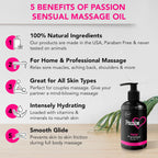 Natural Passion Massage Oil for Couples | Tropical Aromatherapy, All-Natural