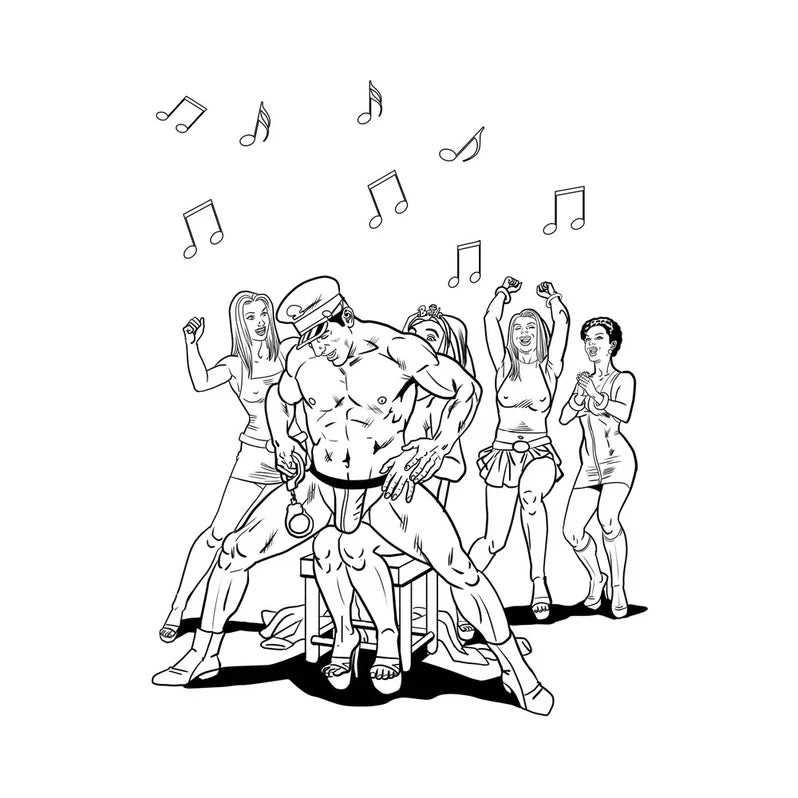 Wood Rocket Bachelorette Party Coloring Book