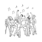 Wood Rocket Bachelorette Party Coloring Book