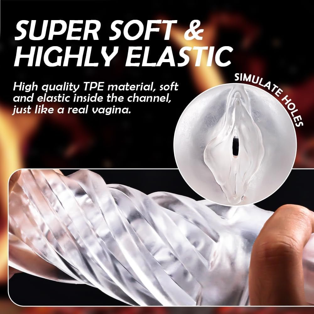 ClearGrip Spiral Suction Transparent Stroker