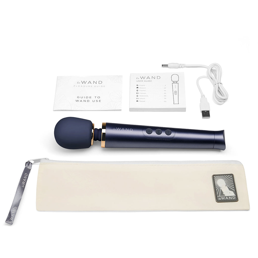 Le Wand Petite Vibrating Massager - Navy Blue
