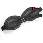 Blindfold Real Cowhide Leather and Soft Padded Blind Fold For Fetish Play BDSM Play Bondage Restraint