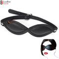 Blindfold Real Cowhide Leather and Soft Padded Blind Fold For Fetish Play BDSM Play Bondage Restraint