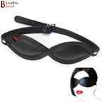 Blindfold Real Cowhide Leather and Soft Padded Blind Fold For Fetish Play BDSM Play Bondage Restraint