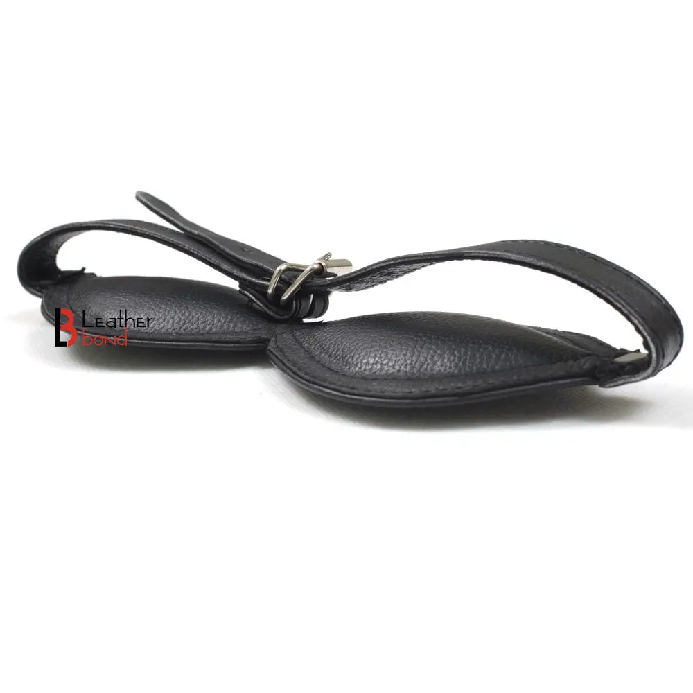 Blindfold Real Cowhide Leather and Soft Padded Blind Fold For Fetish Play BDSM Play Bondage Restraint