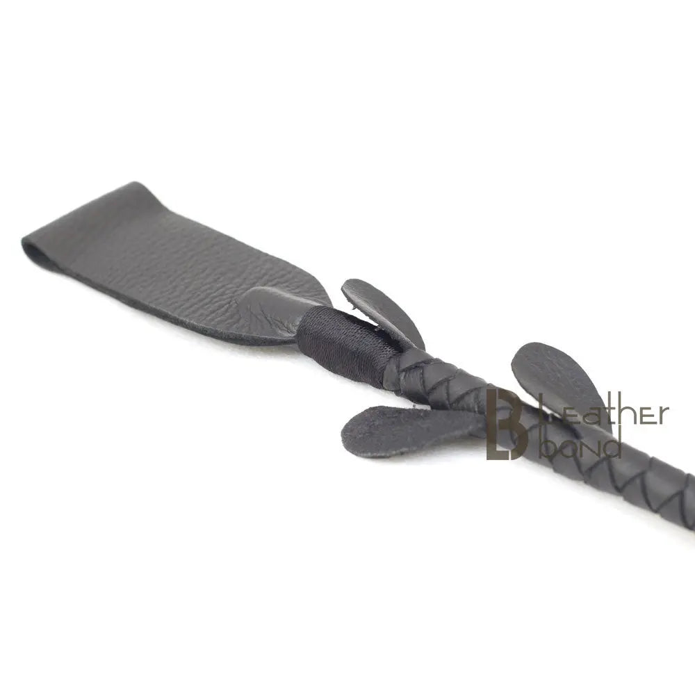 Real Cowhide Leather Braiding Riding Crop Whip Fiber stick inside braiding