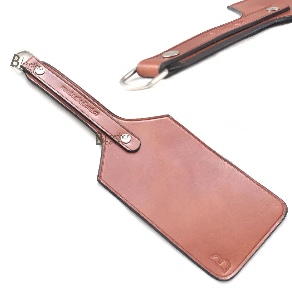 Real Cowhide Saddle Leather Spanking BDSM Paddle Slapper Lightweight Hand Made and Flexible