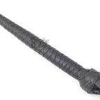 Real Cowhide Leather Braiding Riding Crop Whip Fiber stick inside braiding