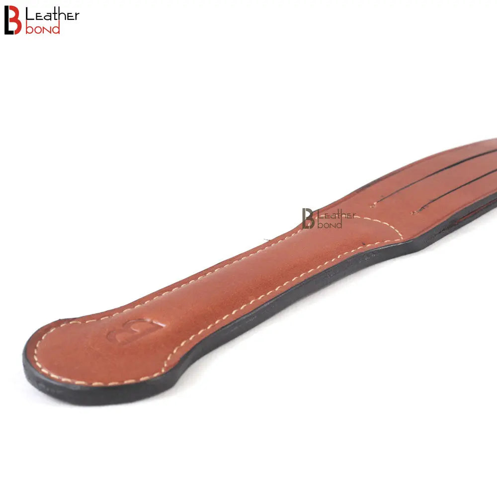 Spanking BDSM Paddle Slapper Real Cowhide Saddle Leather Thick, Lightweight and Flexible Hand Made 2 layer 6 slappers
