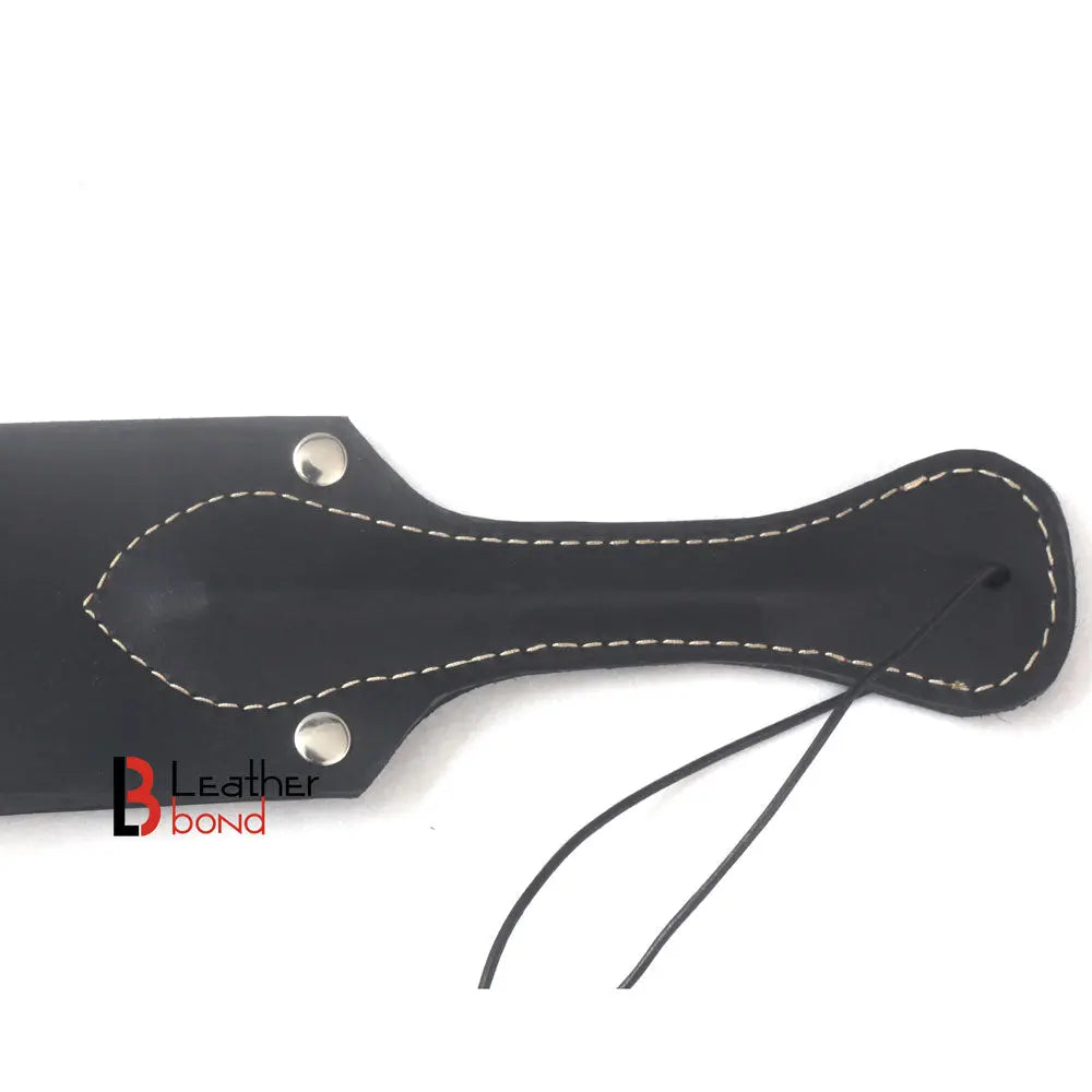 Real Cowhide Saddle Leather Spanking BDSM Paddle Slapper Thick, Weighty Hand Made Black
