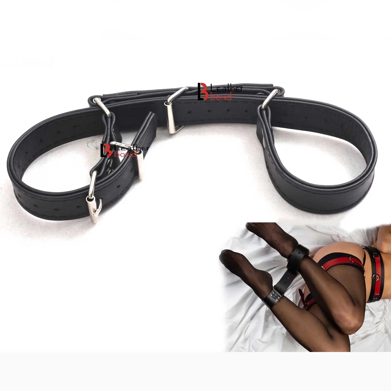 Restraint Hobble Belt  Made with 100 % Genuine Cowhide Leather for BDSM