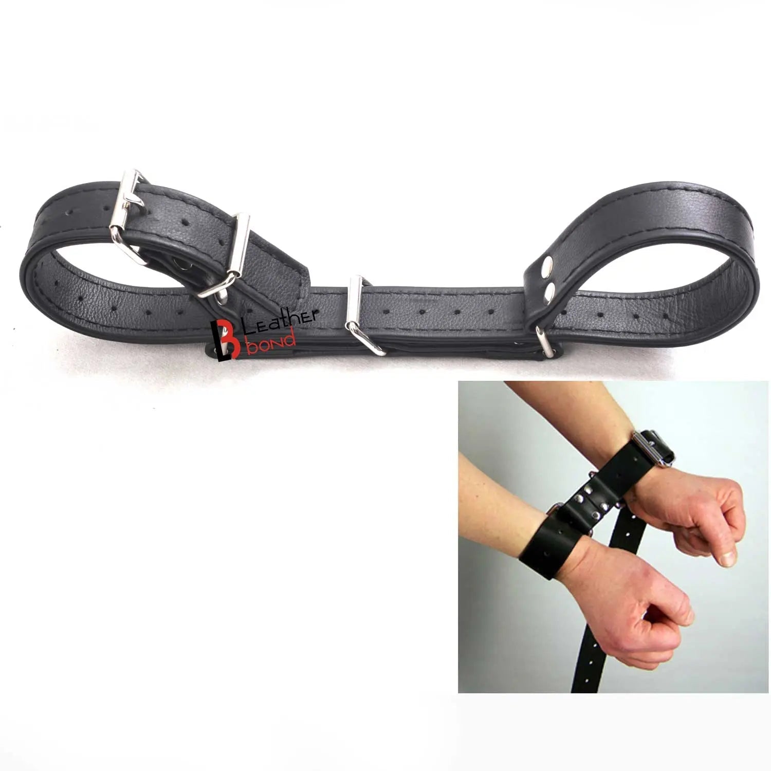 Restraint Hobble Belt  Made with 100 % Genuine Cowhide Leather for BDSM