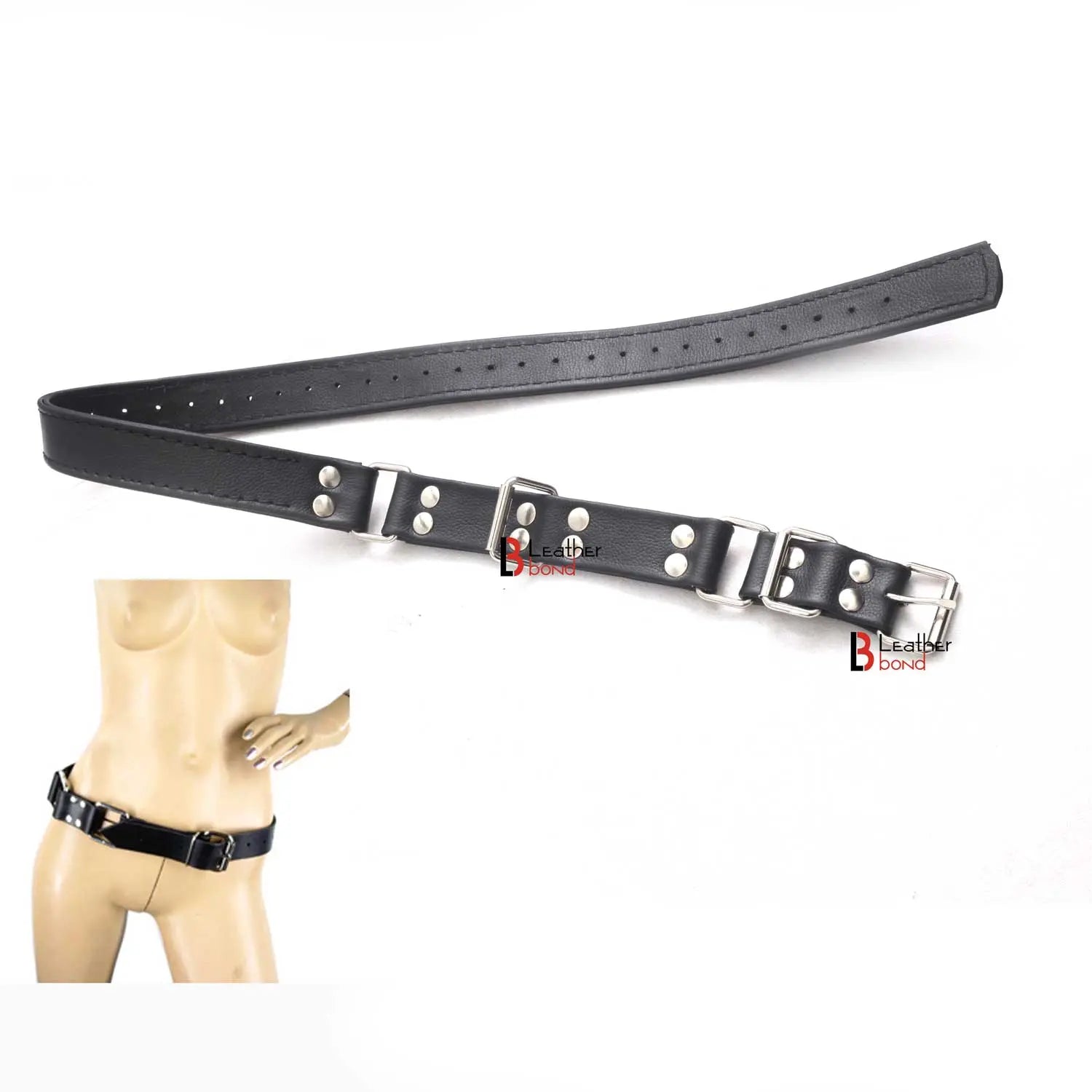 Restraint Hobble Belt  Made with 100 % Genuine Cowhide Leather for BDSM