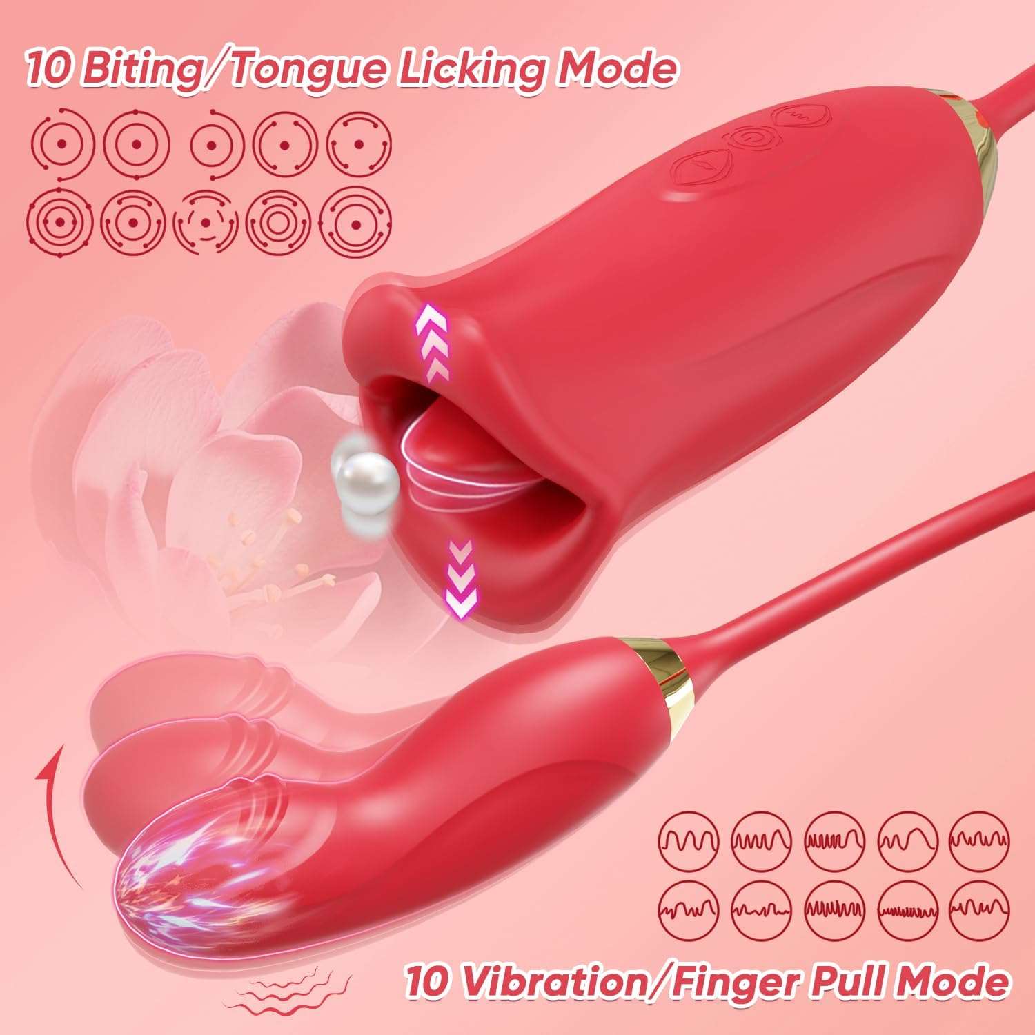OrchidRush Rose G-Spot Clitoral Vibrator