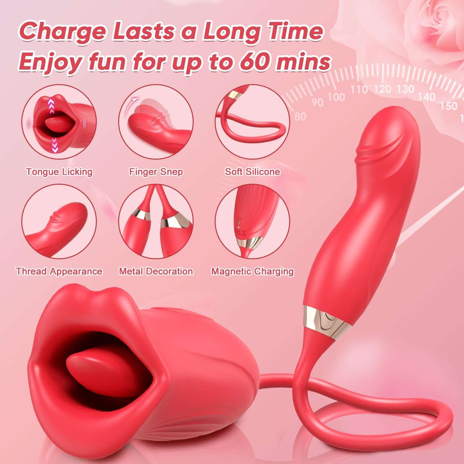 OrchidRush Rose G-Spot Clitoral Vibrator