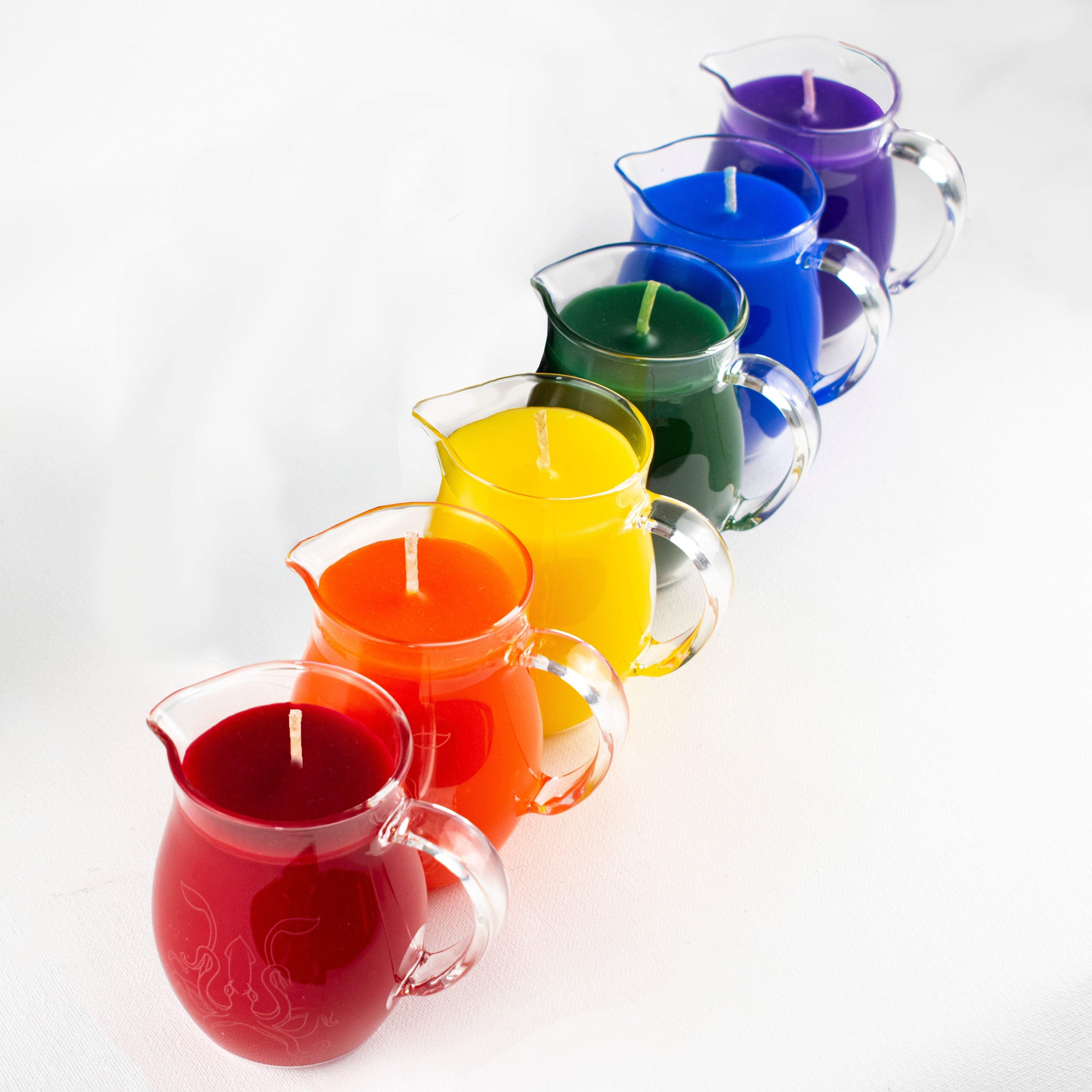 Rainbow & Pride Flag Candle Sets - Wax Play Pitcher Candles - Pride Rainbow