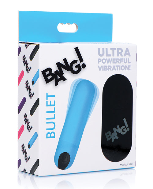 Bang! Remote Control Vibrating Bullet Blue