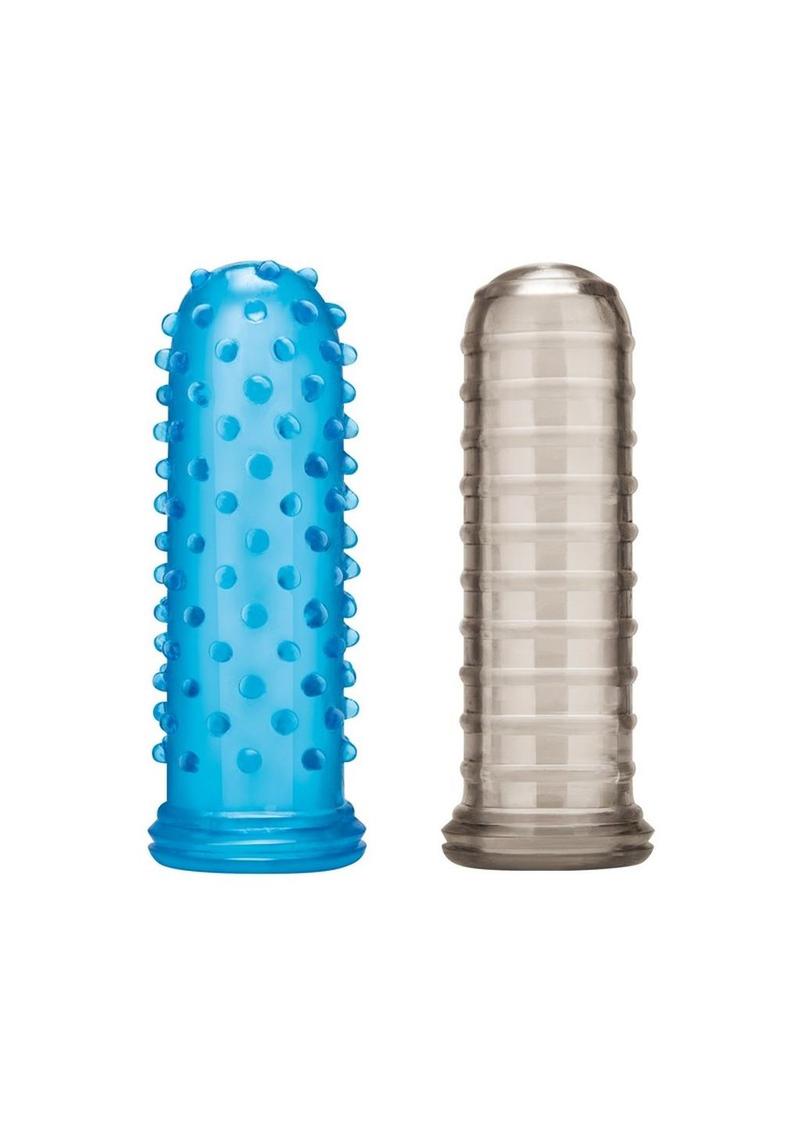 Blue Line 2 Pack Anal Stimulating Finger Sleeves