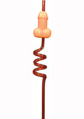 Candy Pecker Straw Strawberry Flavored Lollipop