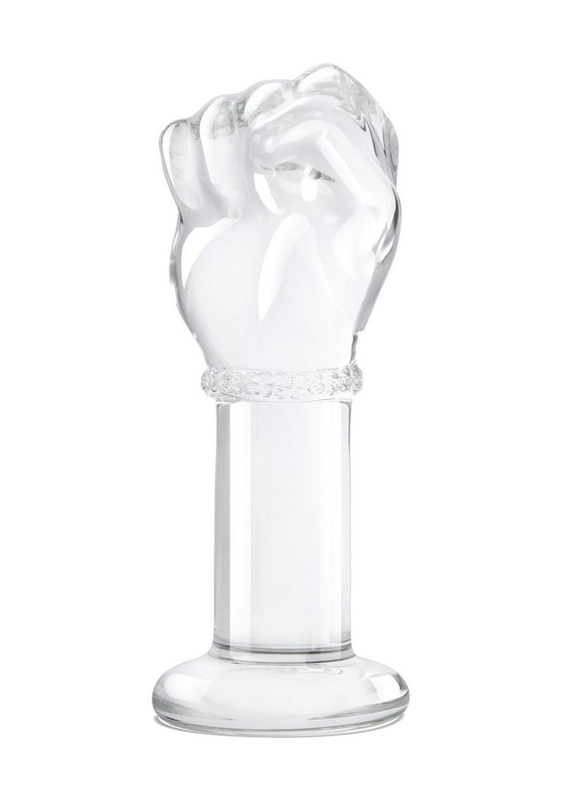 Glas 5" Glass Fist Butt Plug  Handblown With Satin Storage
