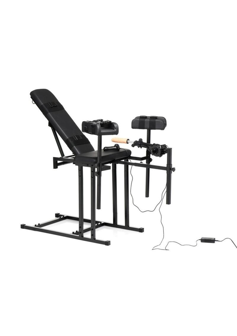 Master Series Ultimate Obedience Chair with Sex Machine
