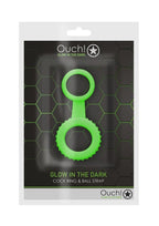 Ouch! Glow in the Dark Cock Ring And Ball Strap