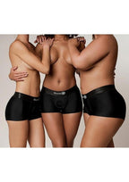 Ouch! Vibrating Strap-On Panty Harness With Open Back