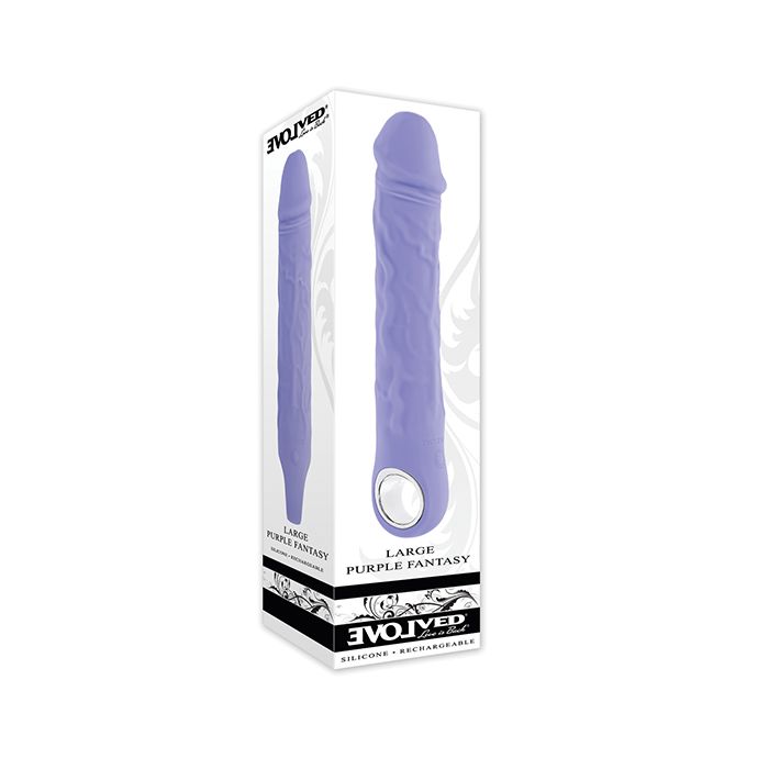Evolved Large Purple Fantasy Dildo Vibe