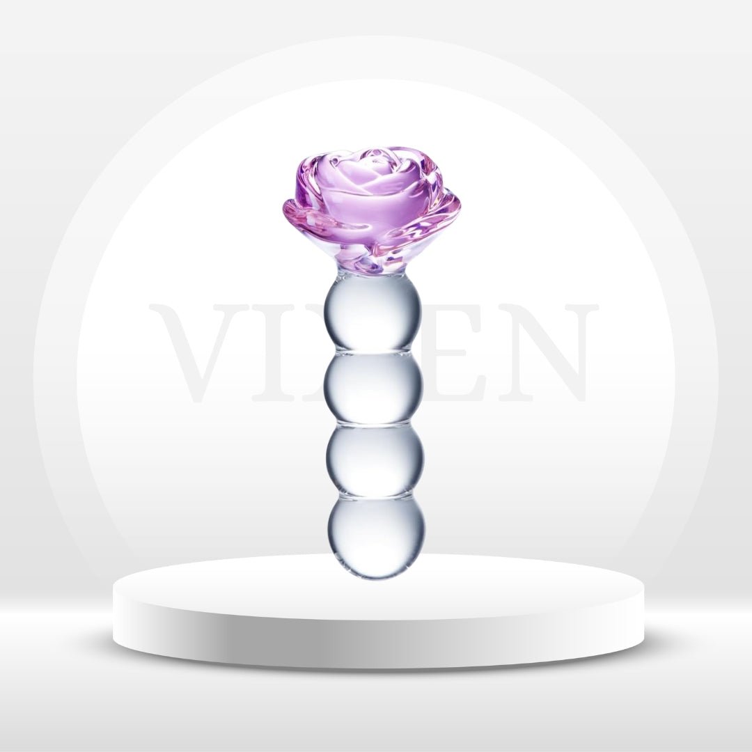 RoseGlow Crystal Glass Beads Plug