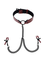 Sportsheets Saffron Collar with Nipple Clamps