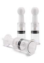 Size Up Nipple and Clit Triple Sucker Set 3PC Twisty Suckers with Rings