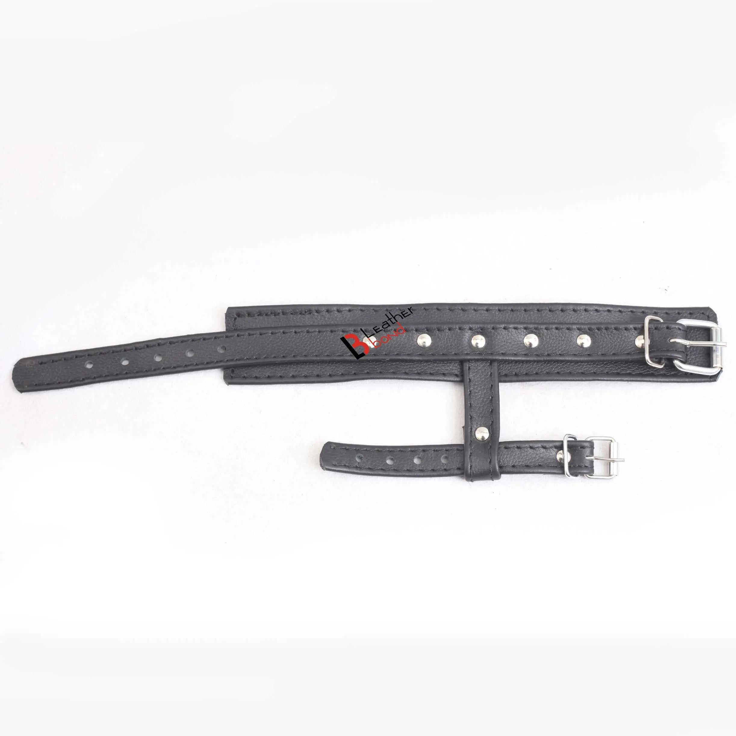 Ankle to Toe and Wrist to Thumb Cuff Strap Restraint Bondage Hand & Ankle Set Made of Real Cowhide Leather