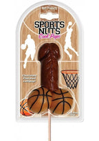 Sports Nuts Cock Pop Chocolate Flavored Lollipop Basketball Design