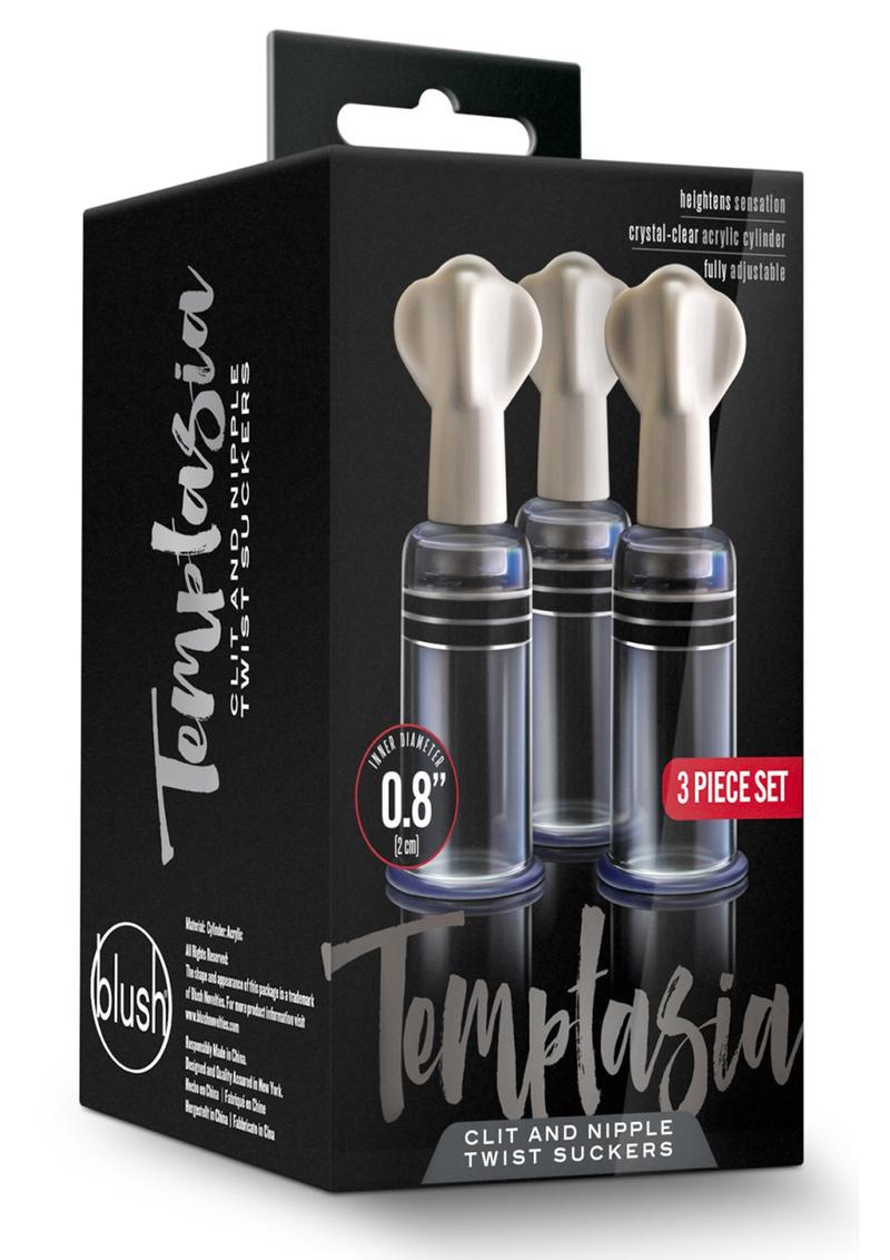 Temptasia Clit and Nipple Twist Suckers Set of 3 Adjustable Suction