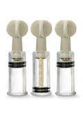 Temptasia Clit and Nipple Twist Suckers Set of 3 Adjustable Suction